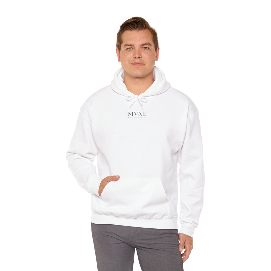MVAE Essential Hoodie — Unisex White Pullover